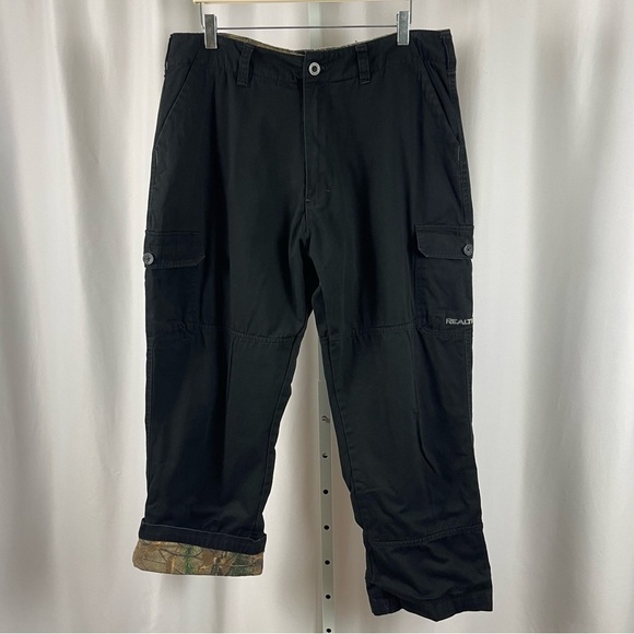 Realtree 38 x 30 Cargo Fleece Lined Outdoor Pants Hunting Camping Hiking - Picture 1 of 10